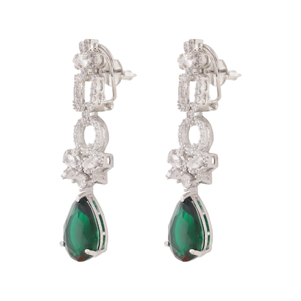 Link Emerald Drop Necklace Set