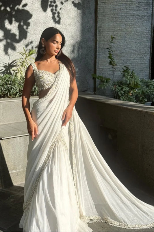 Moonlit Drape Saree