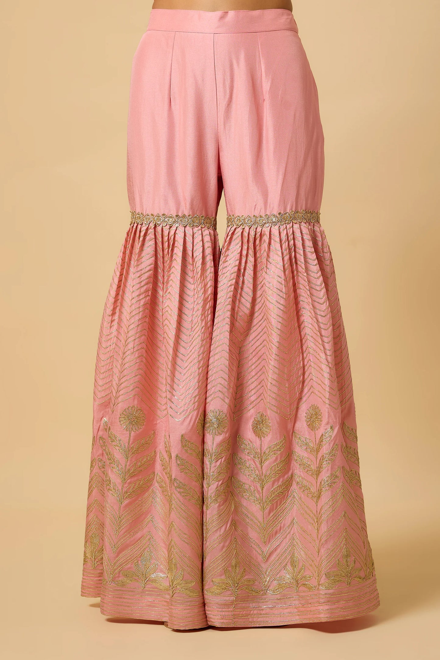 Rani - Sharara, kurta & Dupatta - Salmon Pink