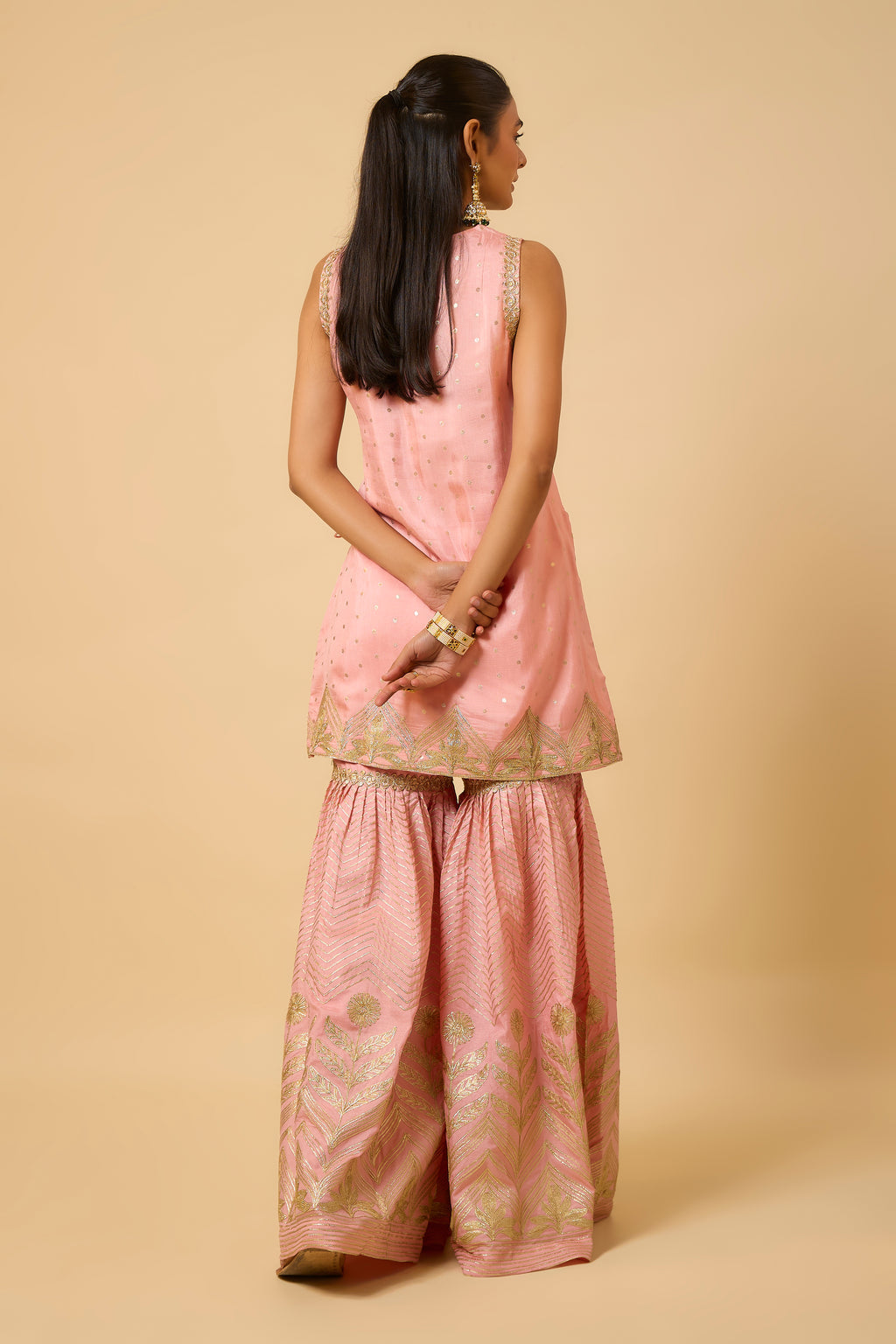 Bala -Kurta, Pant and Dupatta - Salmon Pink
