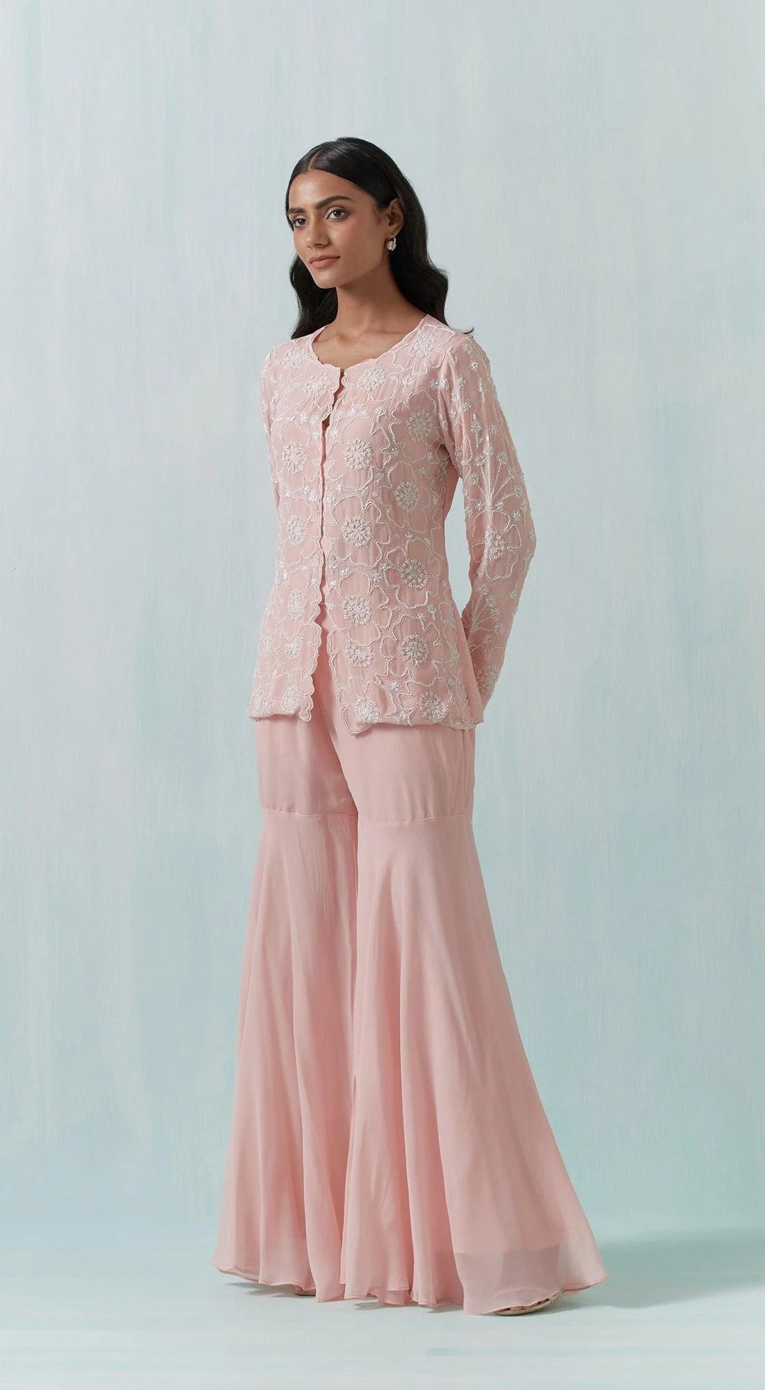 Pink Embroidered Co-Ords