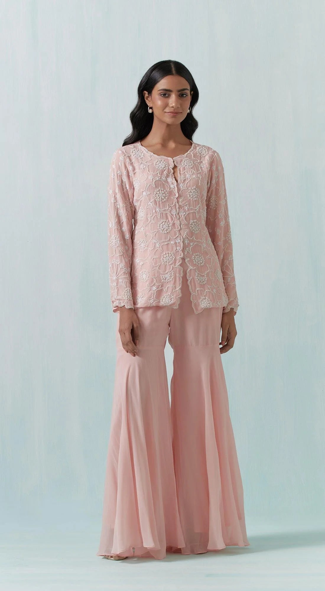 Pink Embroidered Co-Ords