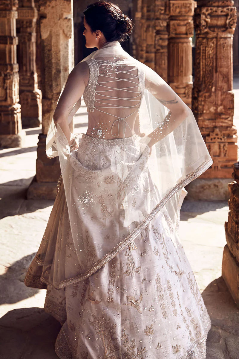 Beige Tuscan Landscape Of Dreams Lehenga Set