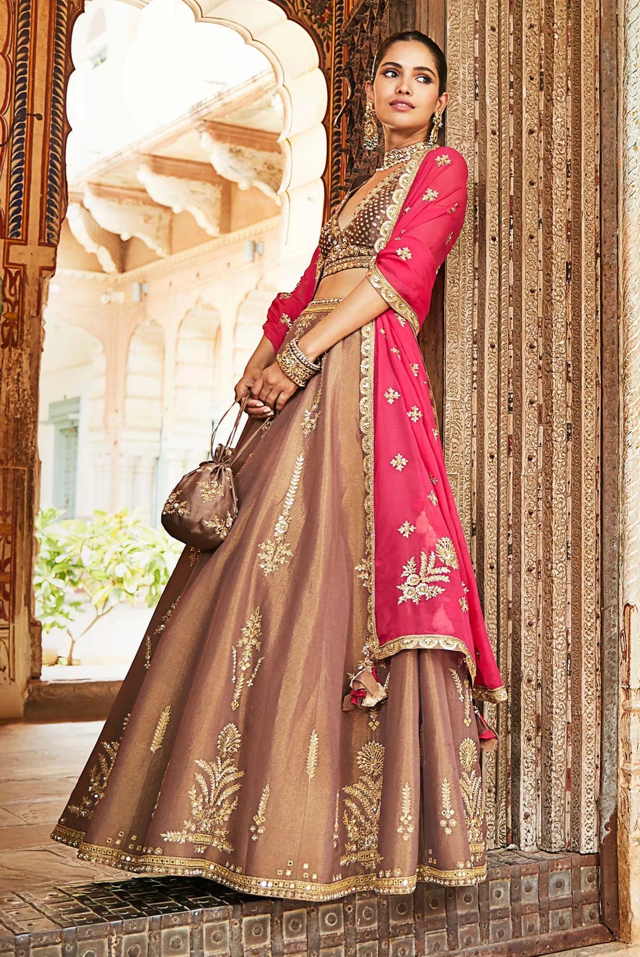 Brown Heritage Aurum Lehenga Set