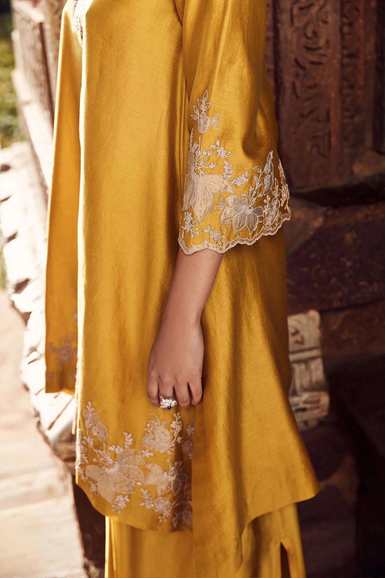 Sona Patti Hukum Kurta and Drape Skirt Set