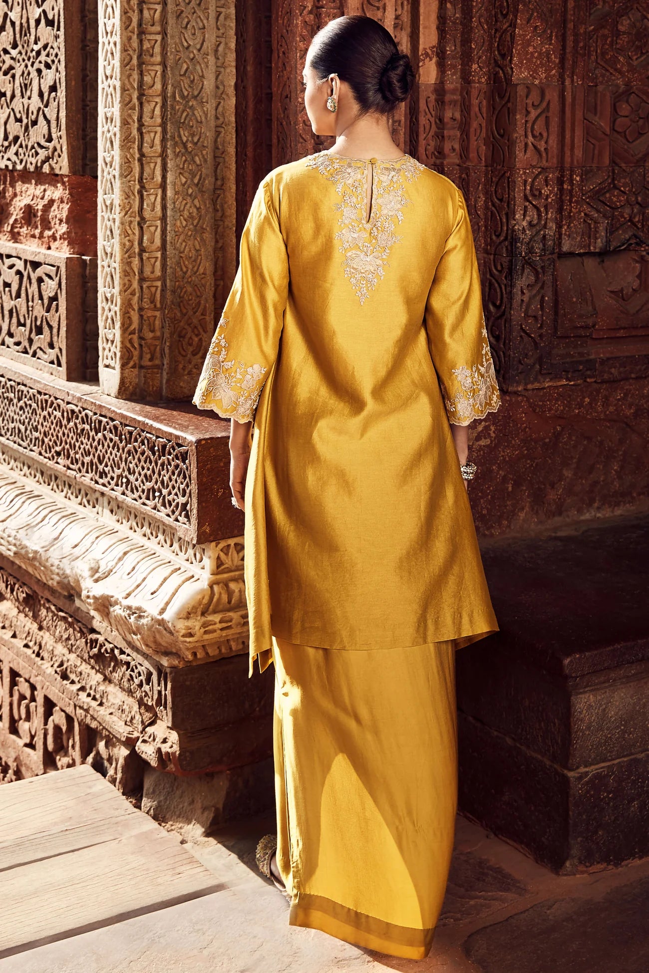 Sona Patti Hukum Kurta and Drape Skirt Set
