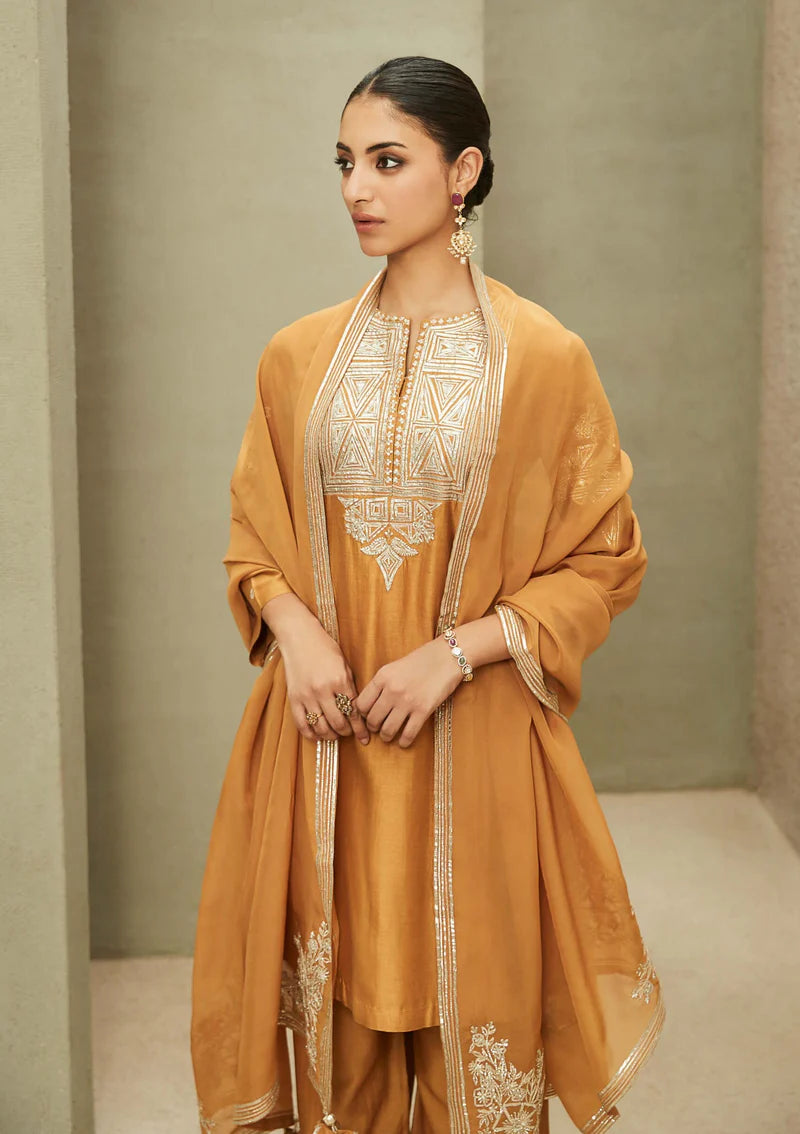 Mustard Neo Classic Kurta Set