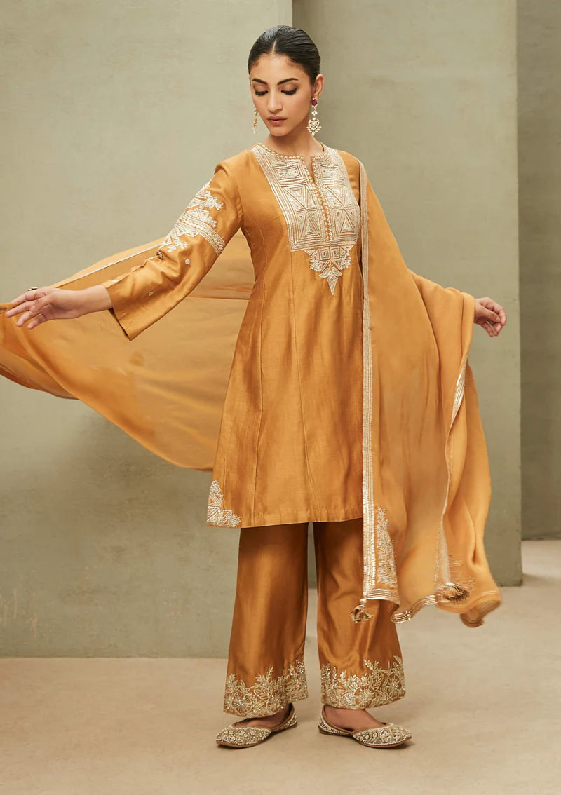 Mustard Neo Classic Kurta Set