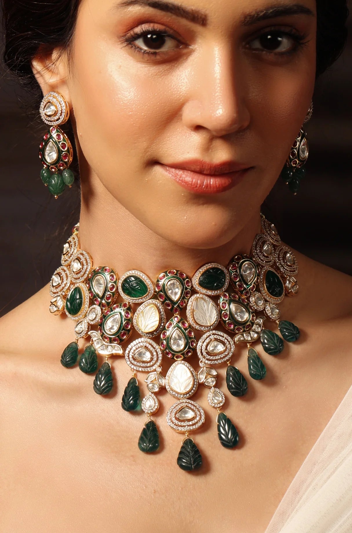 Verdant Pearl Necklace Set
