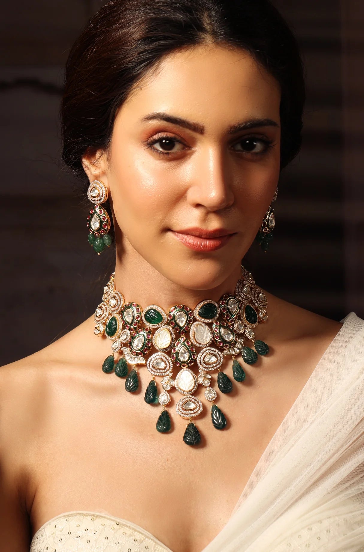 Verdant Pearl Necklace Set