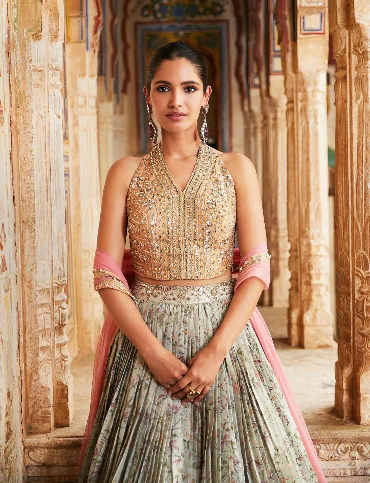 Yellow Florentine Lehenga Set