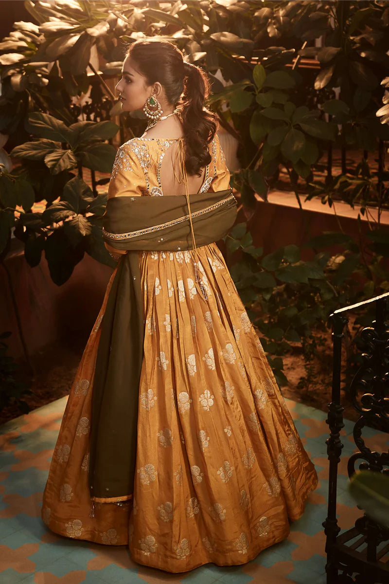 Yellow Embroidered Lehenga Set