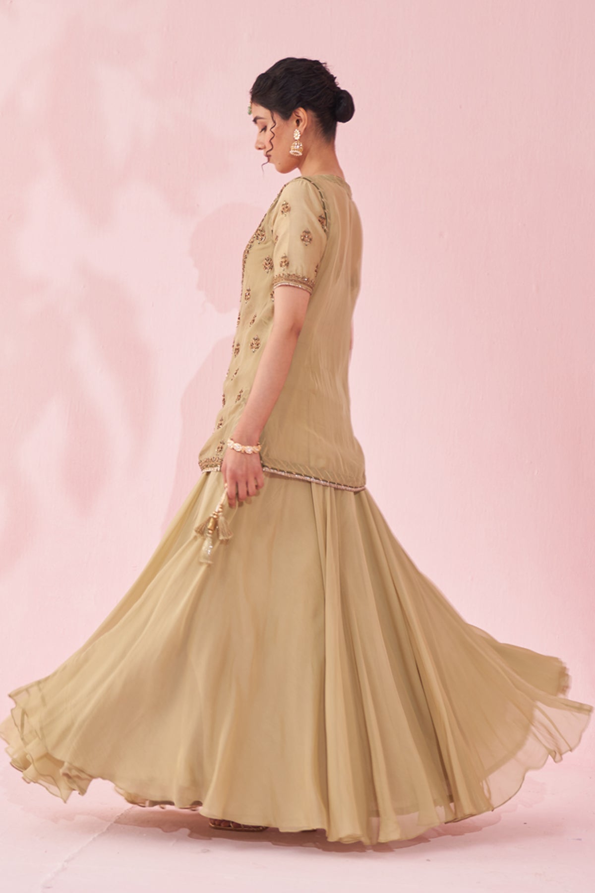 SAGE GREEN LEHENGA SET