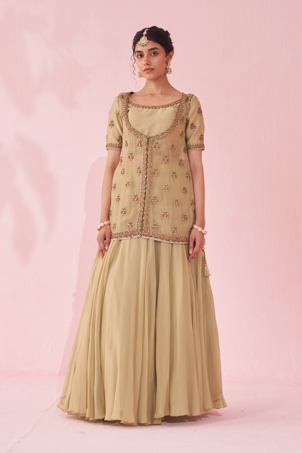 SAGE GREEN LEHENGA SET