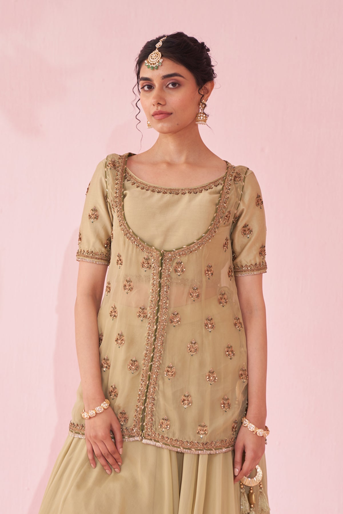SAGE GREEN LEHENGA SET