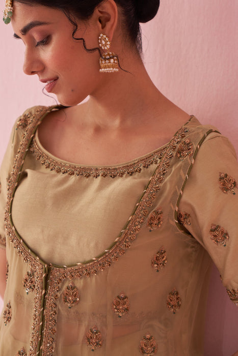 SAGE GREEN LEHENGA SET
