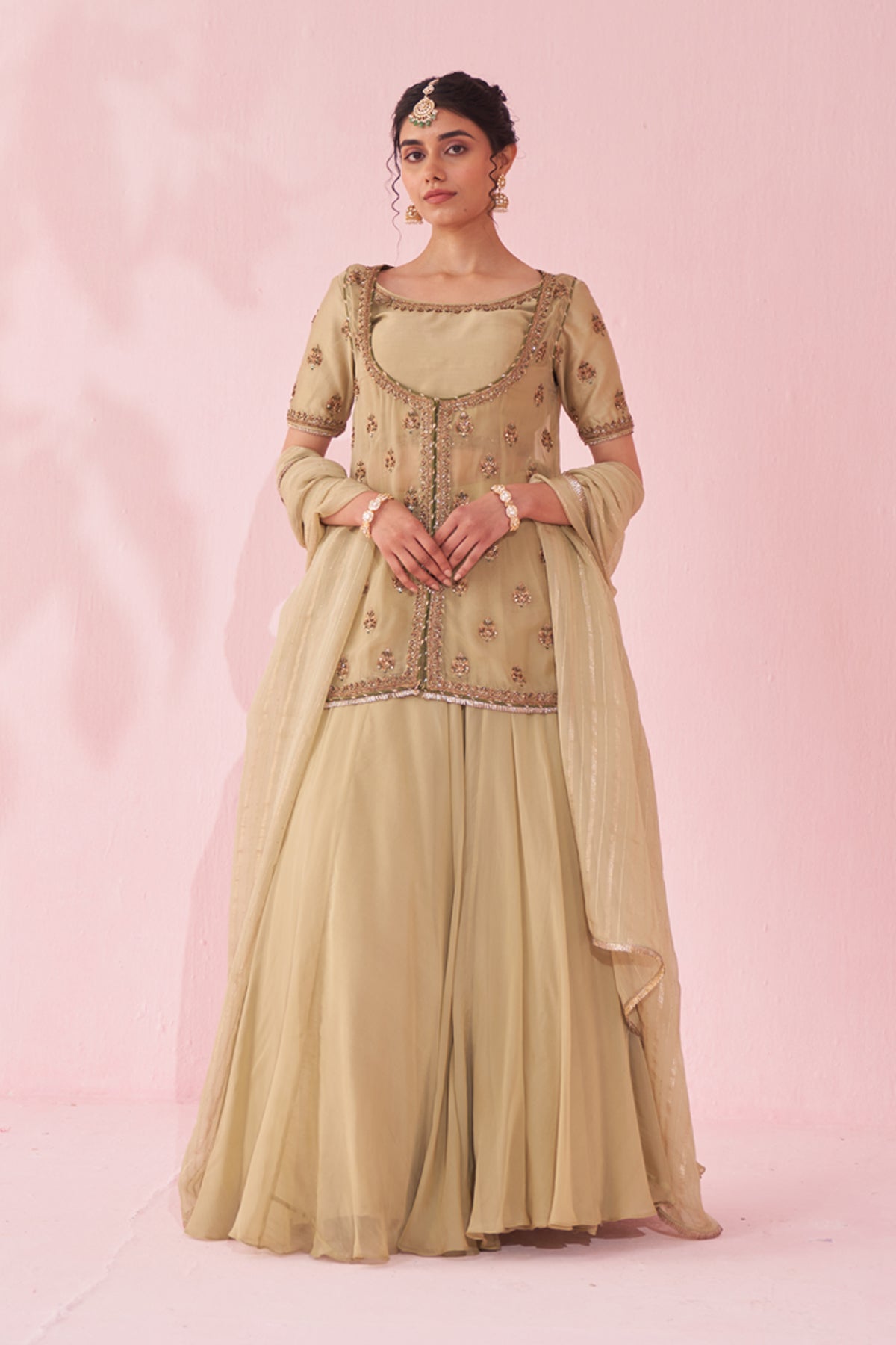 SAGE GREEN LEHENGA SET