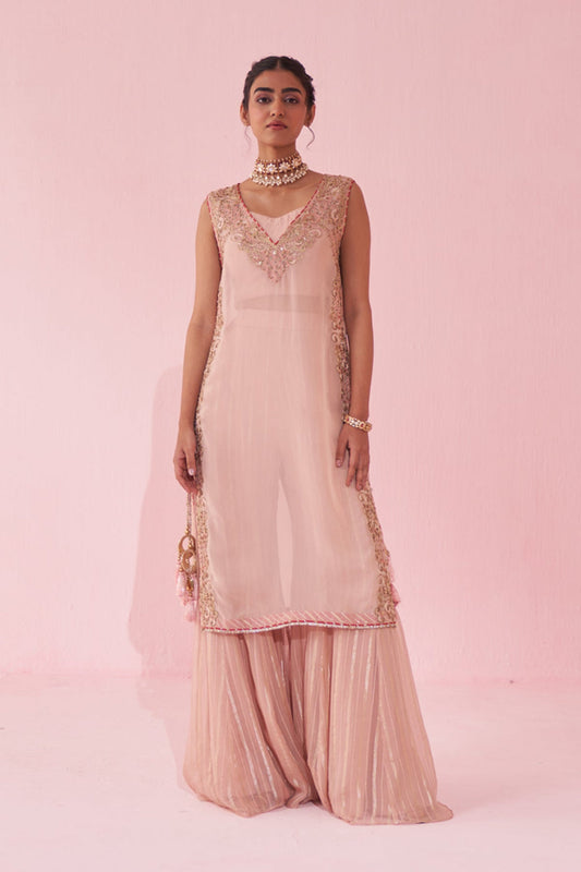BLUSH PINK KAFTAN SET