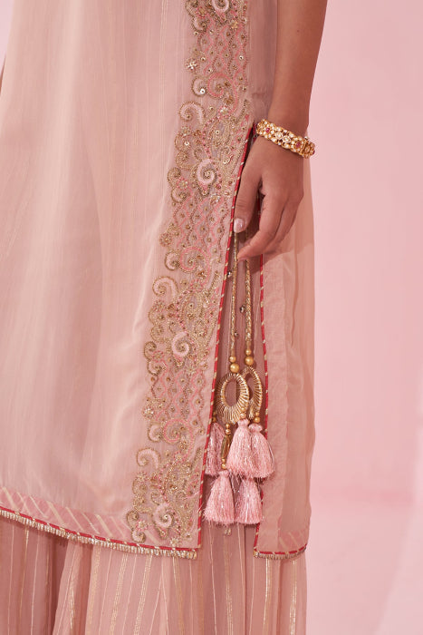 BLUSH PINK KAFTAN SET