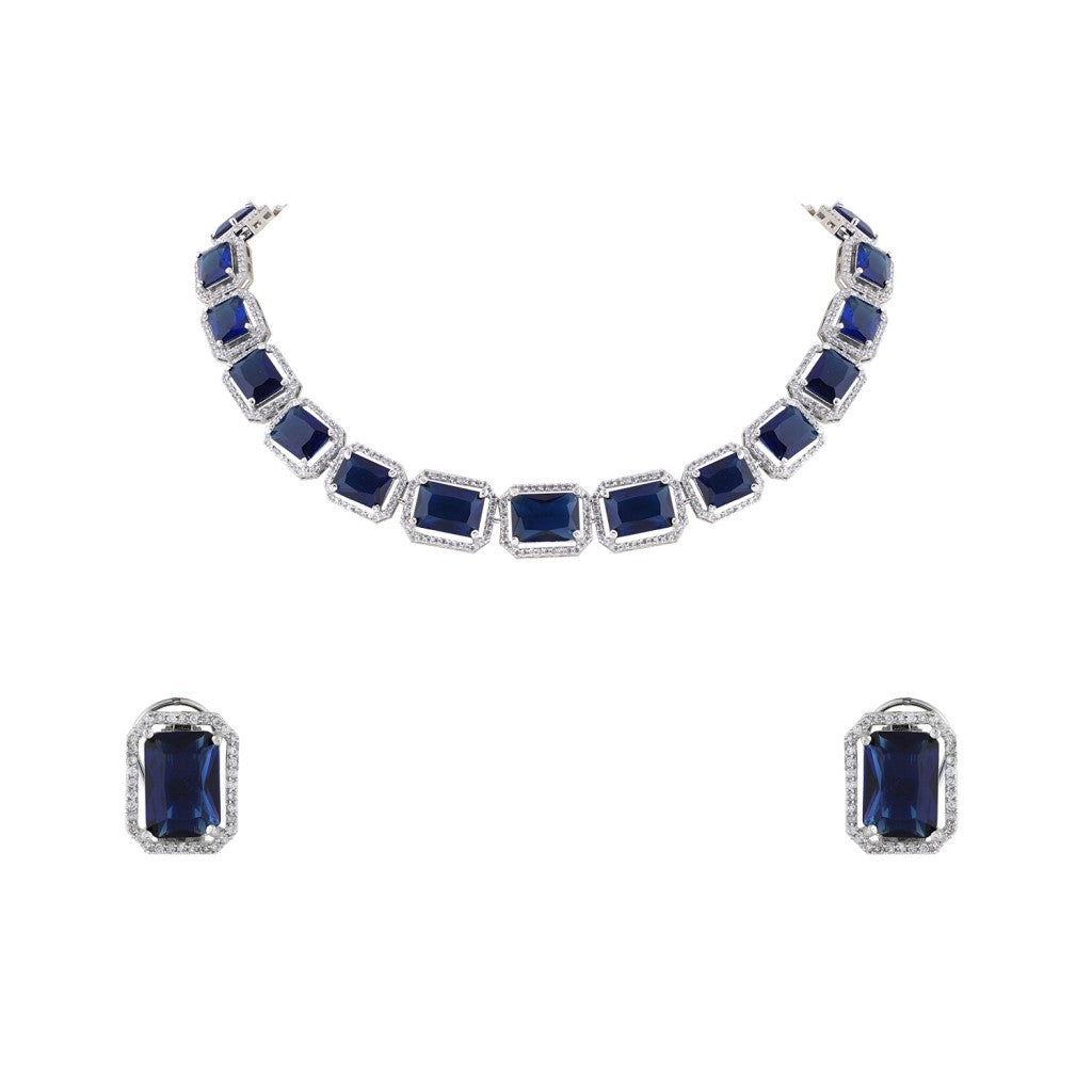 Sapphire And Zirconia Choker