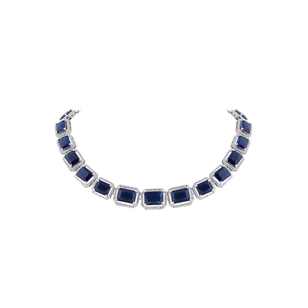 Sapphire And Zirconia Choker