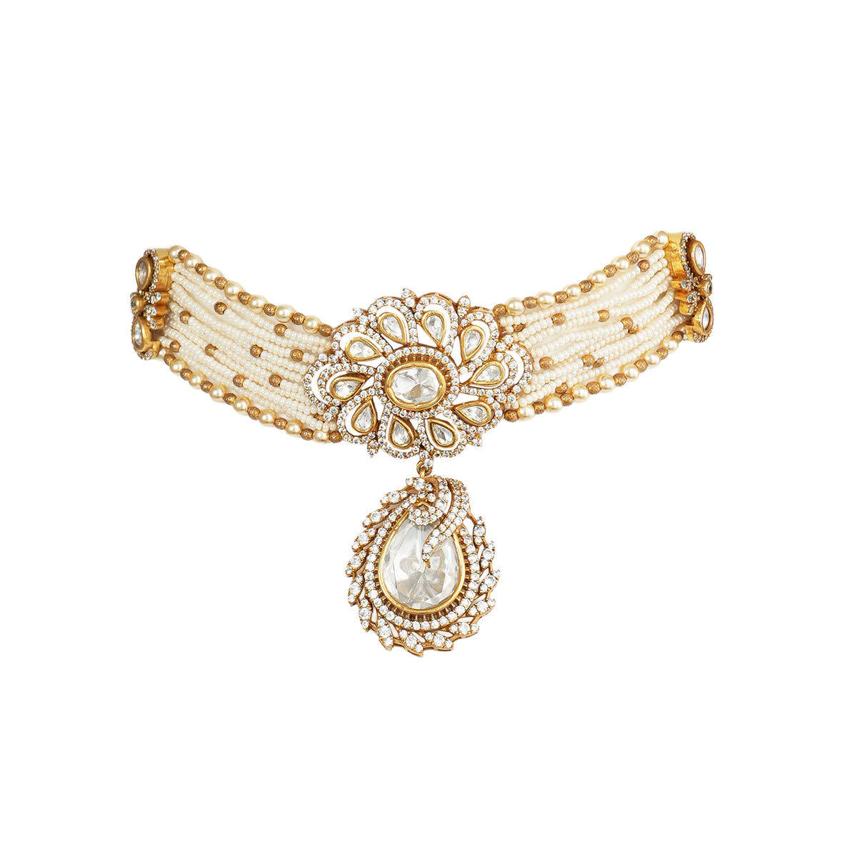 Rajwadi Pearl Choker Set