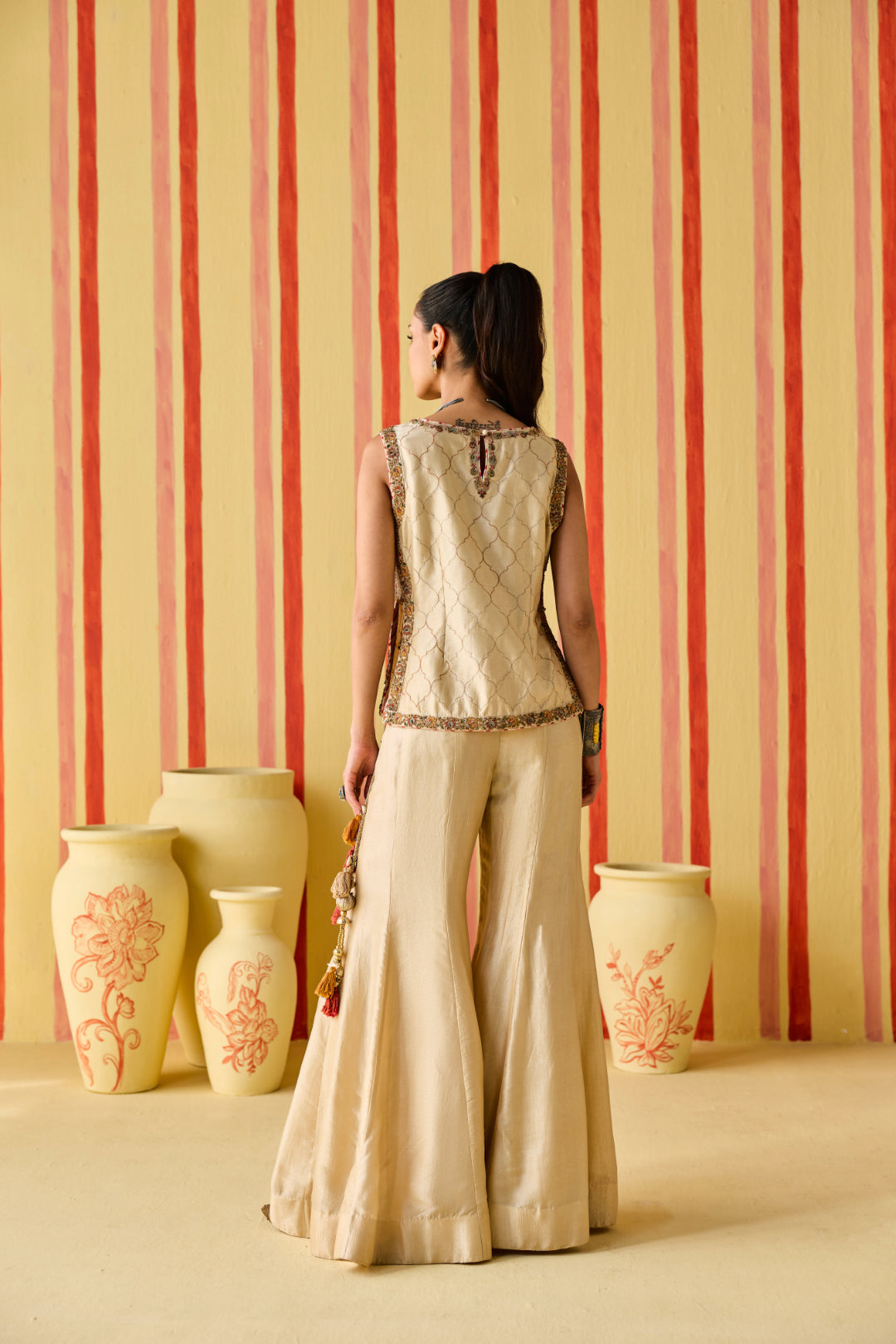 Adyah Tussar Sharara Set