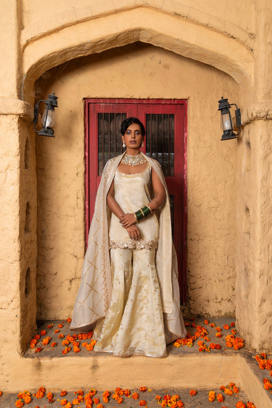 Mihira- Short Kurta, Sharara and Dupatta