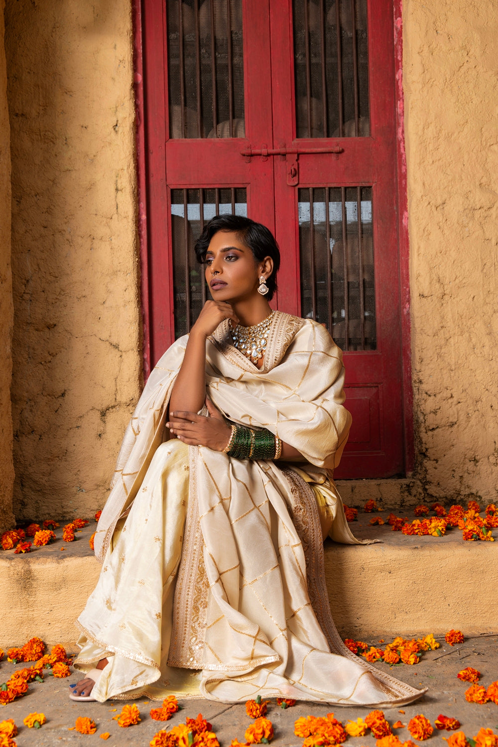 Mihira- Short Kurta, Sharara and Dupatta