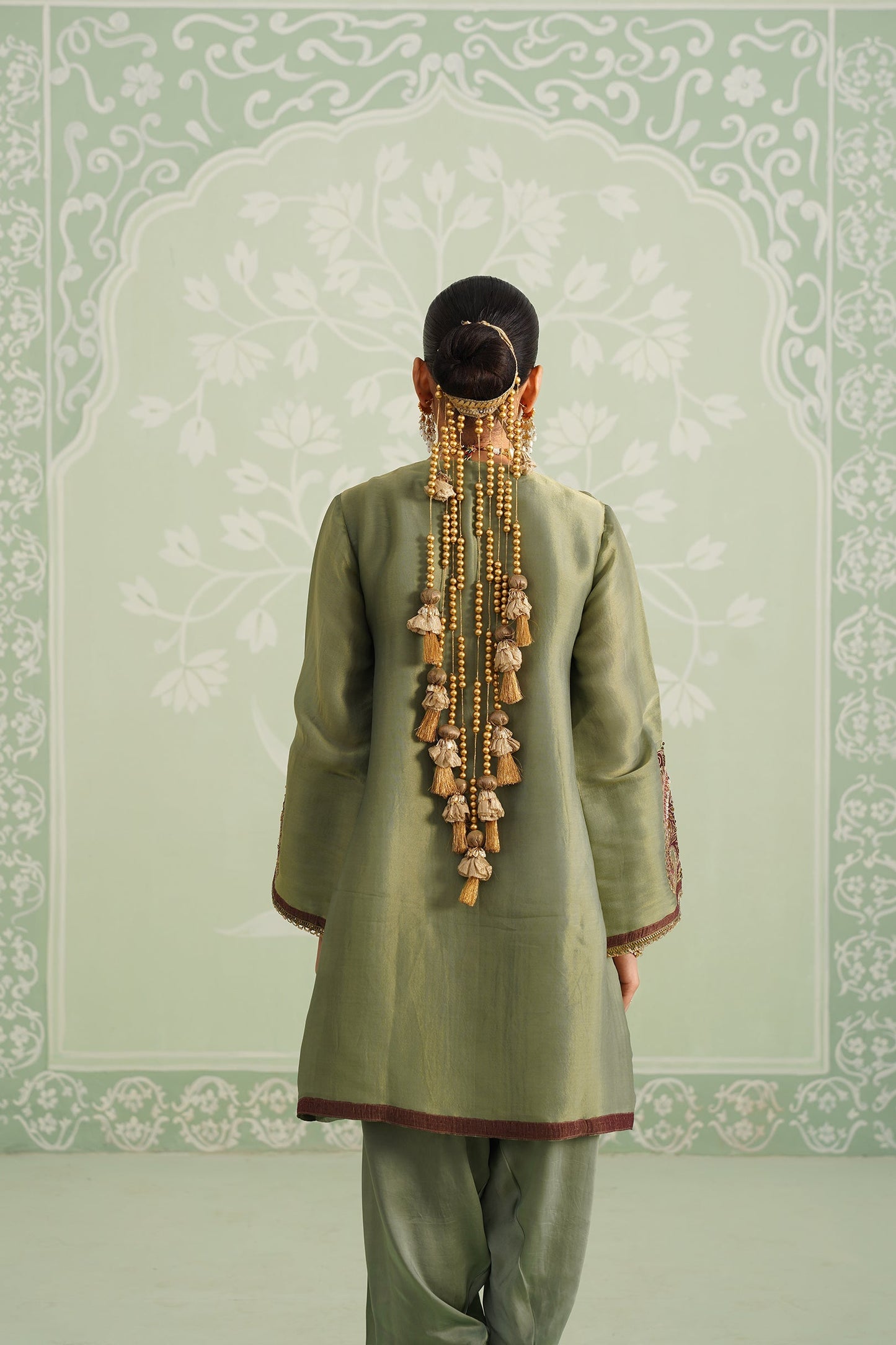 Chitvan Shimmer Satin Embroidered Matching Set