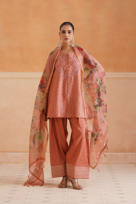 Laboni Chanderi Embroidered Suit Set