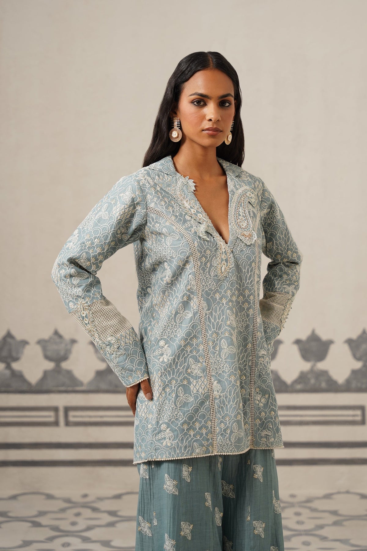 Neha Muslin Embroidered Matching Set