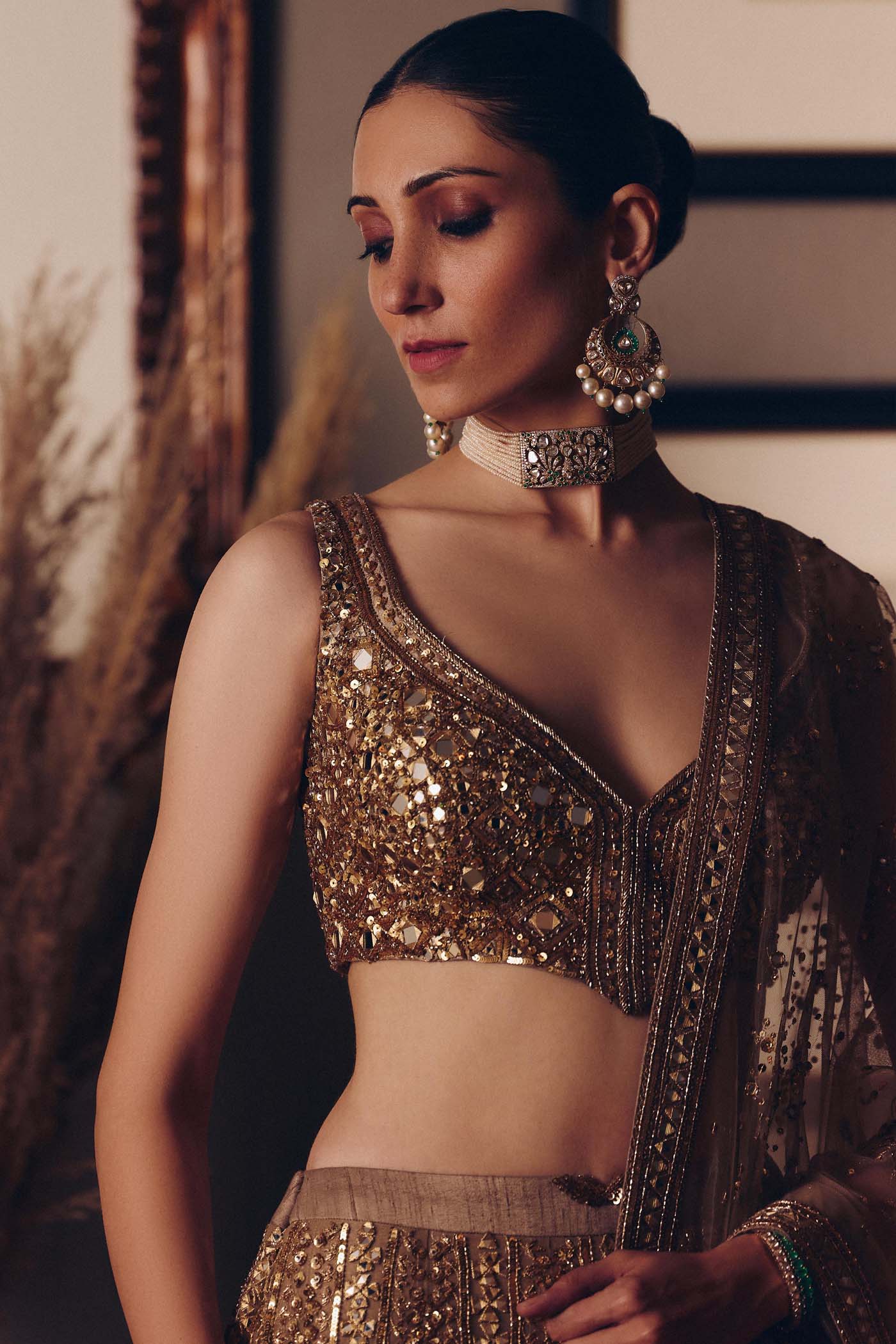 The Sheeshraag Toasted Gold Lehenga