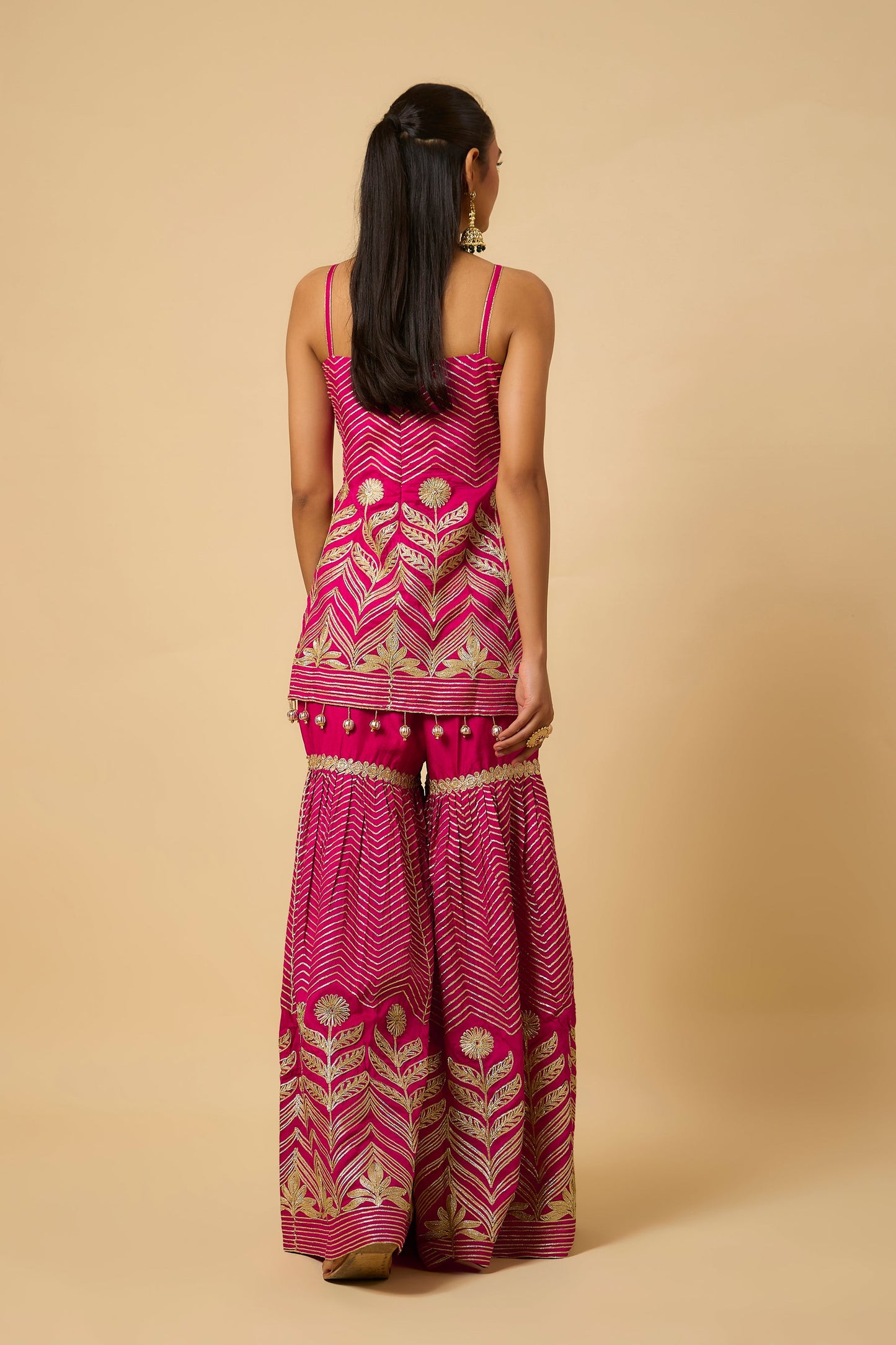 Aishwarya - Kurta, Pant and Dupatta - Fuschia Pink