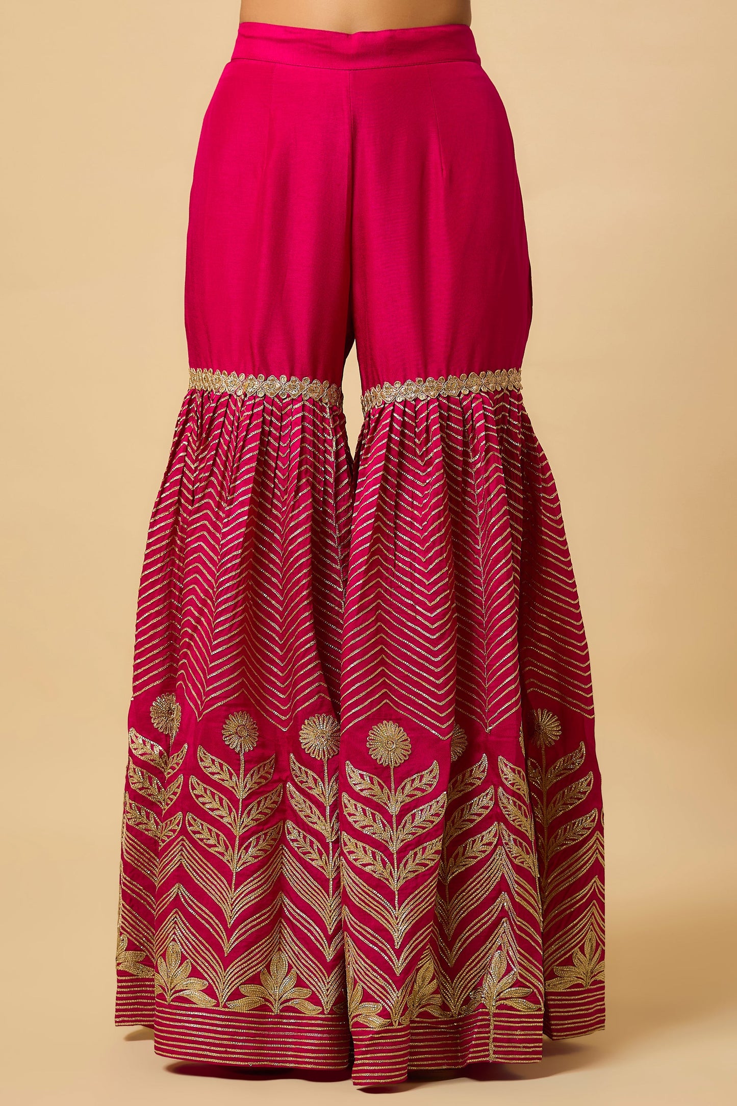 Rani Pink Kurta, Pant and Dupatta