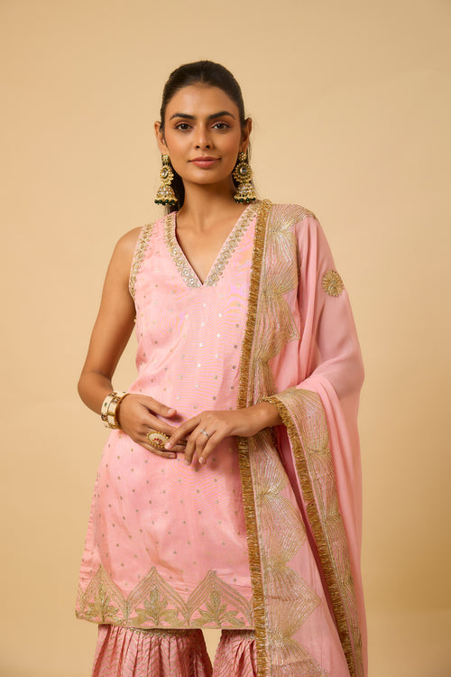 Bala -Kurta, Pant and Dupatta - Salmon Pink