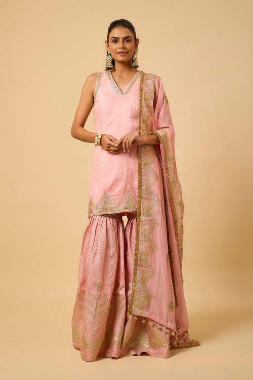 Bala -Kurta, Pant and Dupatta - Salmon Pink