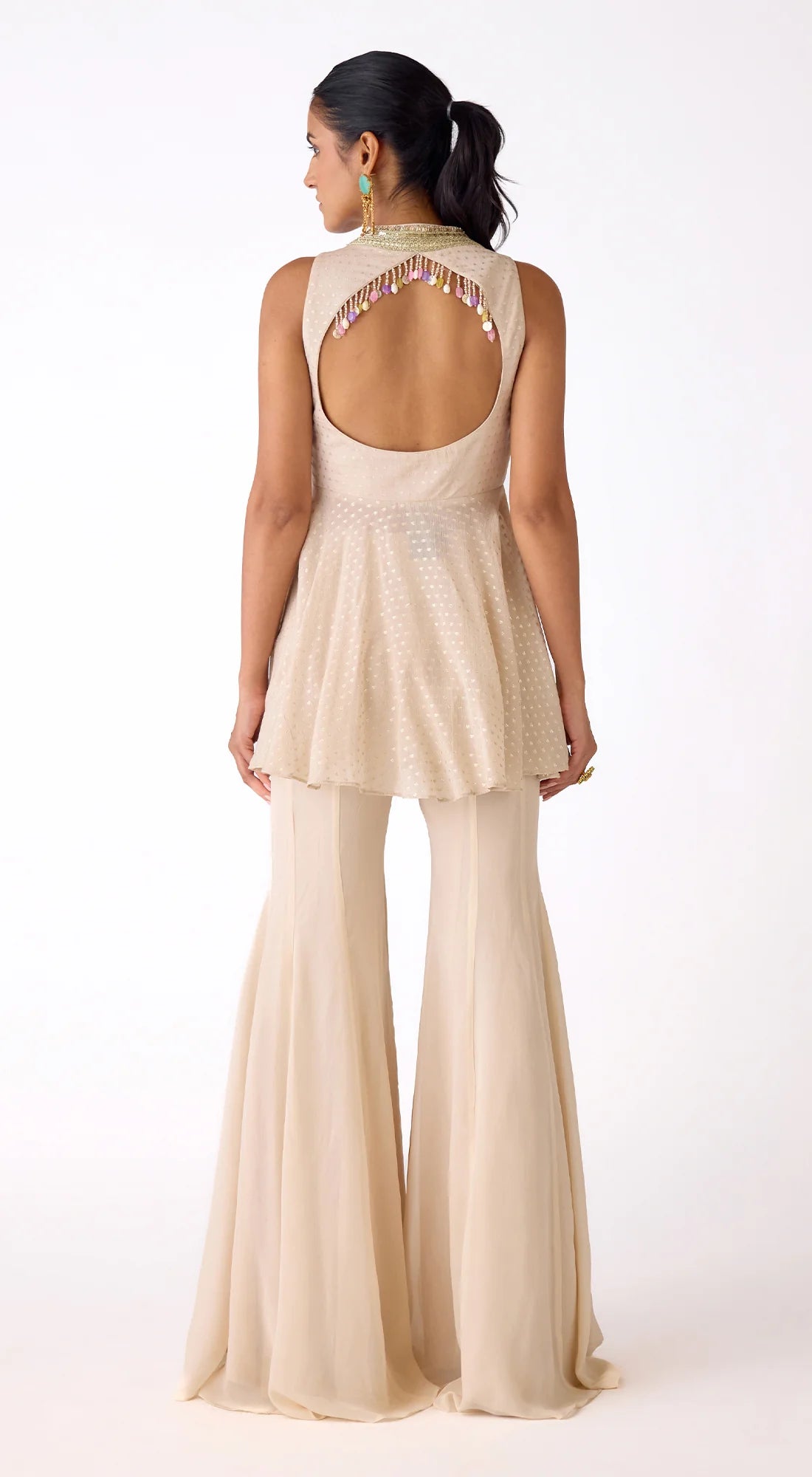 The Essence of Pearl Sharara Set