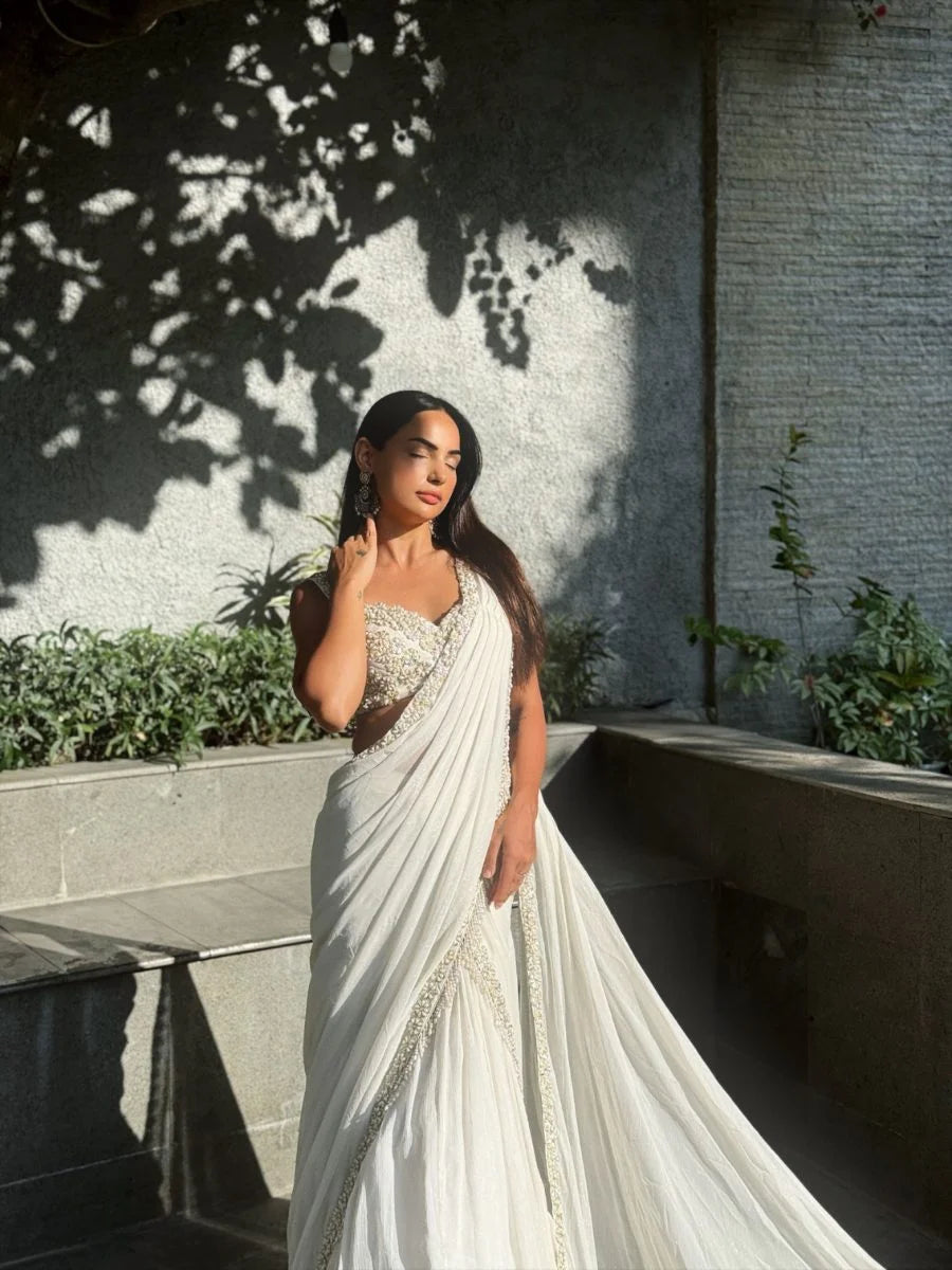 Moonlit Drape Saree