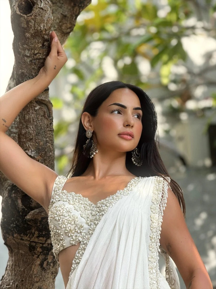 Moonlit Drape Saree