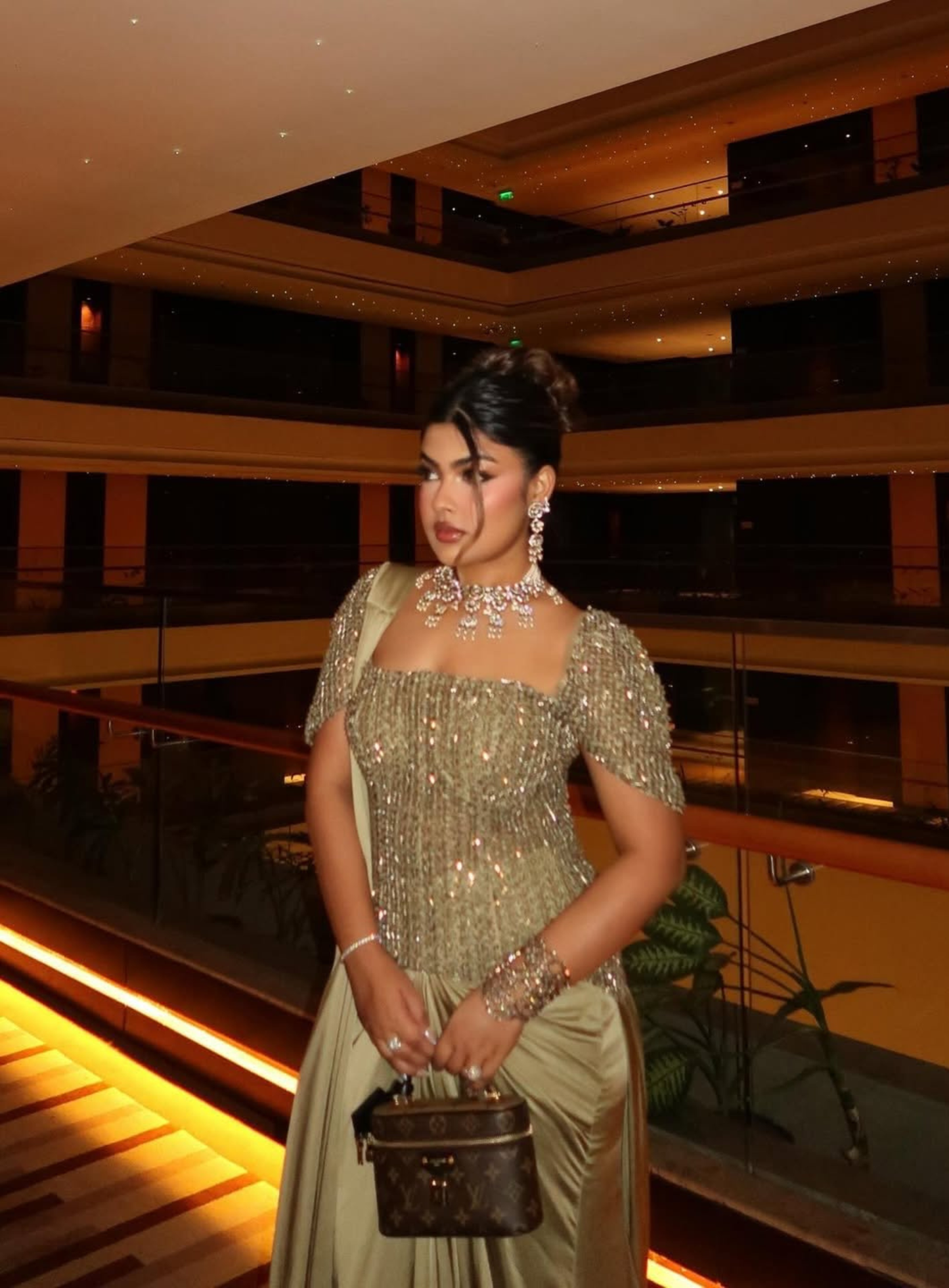 Neem Hara Embellished Corset & Draped Saree